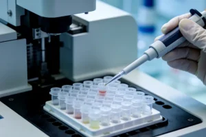 医生与患者共同查看基因检测报告