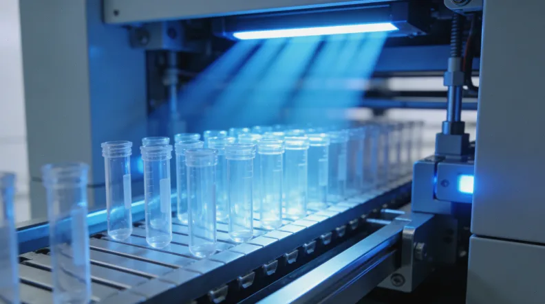 一位女性面对电脑上的基因检测报告，表情略带思考