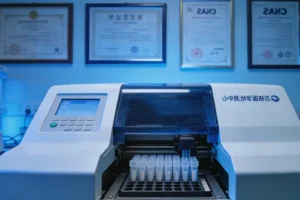 一个人对着基因检测报告和一杯牛奶疑惑思考