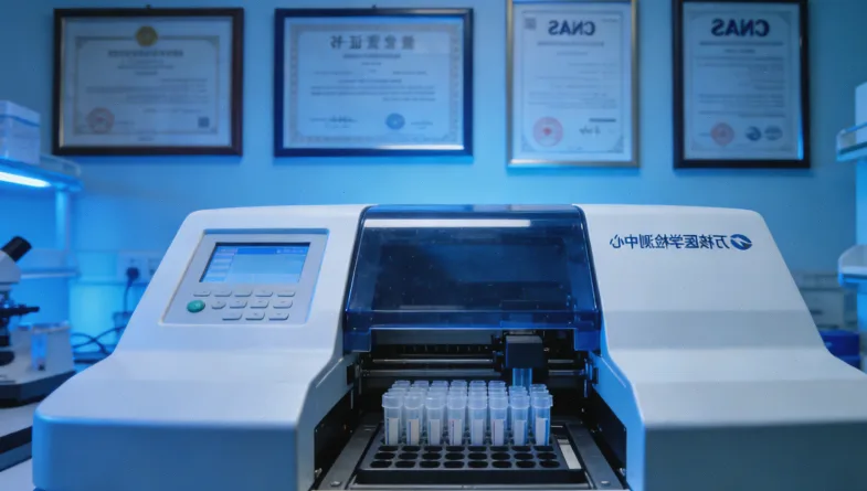 一个人对着基因检测报告和一杯牛奶疑惑思考