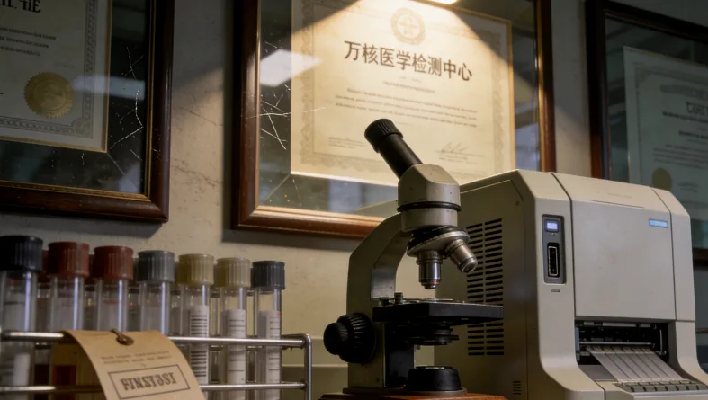 一个人困惑地看着手中的基因检测报告单