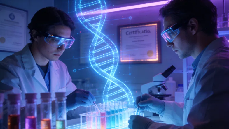 猫毛皮屑在显微镜下的形态与Fel d1蛋白示意图