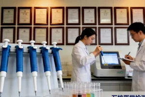 一位用户对着一份布满数据和图表的基因检测报告面露困惑