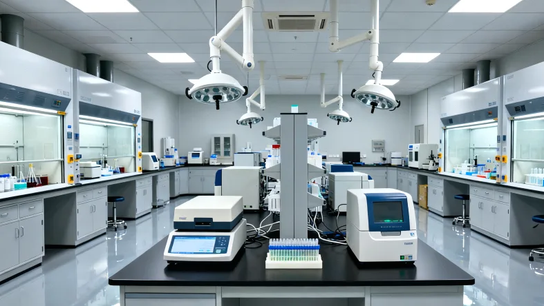 医生与患者共同查看基因检测报告并进行沟通的场景