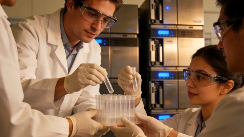 一位女性患者面对多种药瓶,面露困惑与不适。