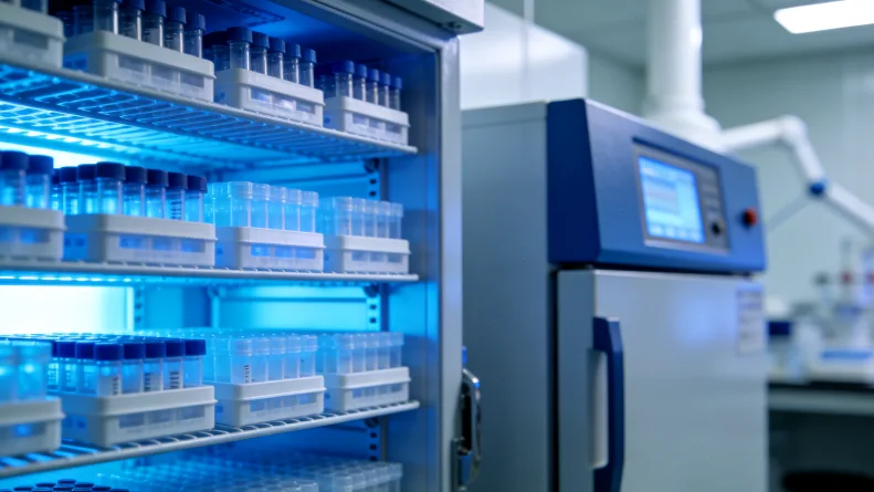 患者手持基因检测报告与医生沟通的示意图