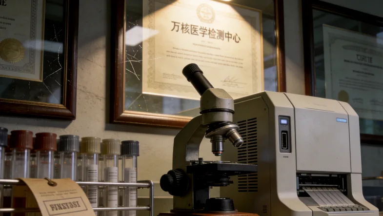 实验室人员将血样放入离心机进行分离