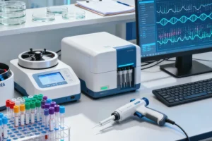 医生与患者讨论基因检测报告