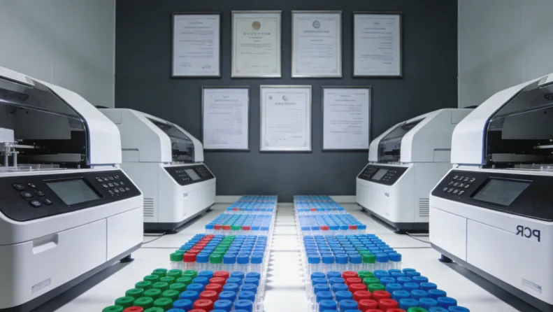 护士为患者进行静脉采血操作特写