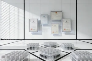 一位消费者对比查看商业检测报告与医院化验单，面露困惑。