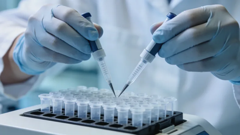 基因序列与健康食物（如牛油果、坚果）的对比示意图