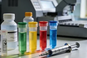 一位中老年患者同时服用多种药物，面露困惑