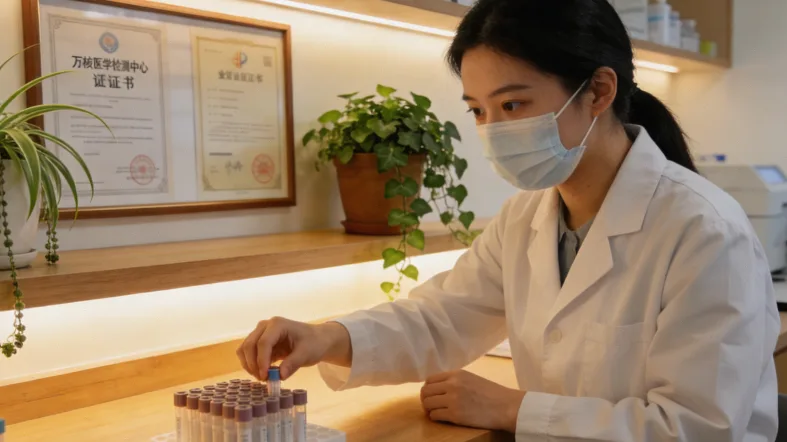 血糖仪、记录本与药品摆放的示意图片