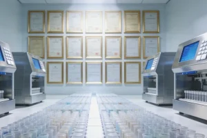 一个人开心地看着基因检测报告