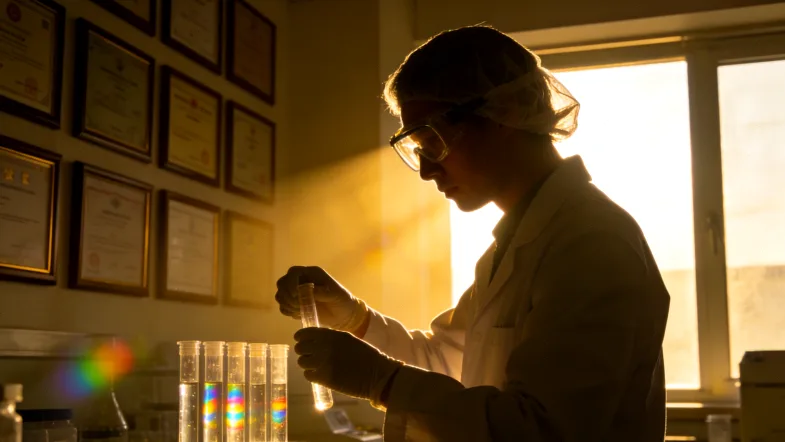 医生向患者解释基因检测报告