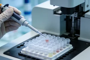 医生与患者讨论他汀疗效差异的诊室场景