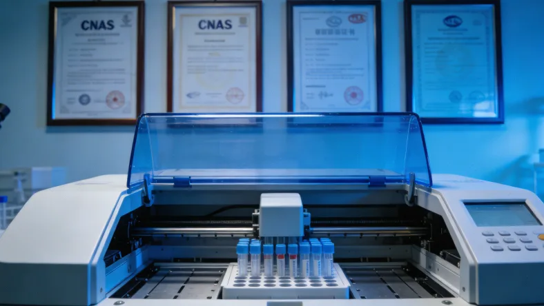 医生向孕妇解释叶酸代谢基因检测报告