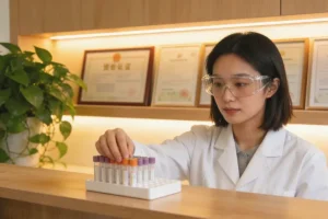 慢性荨麻疹患者手臂风团特写