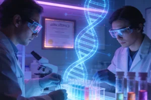 医生与家属在病房沟通病情