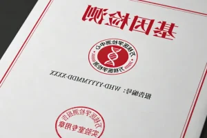 医生与患者手持基因检测报告交谈的示意图