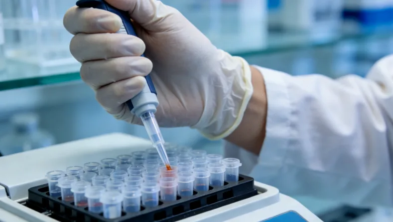 实验室技术人员进行NGS测序文库制备