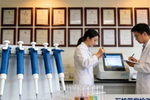 医生与患者共同查看基因检测报告