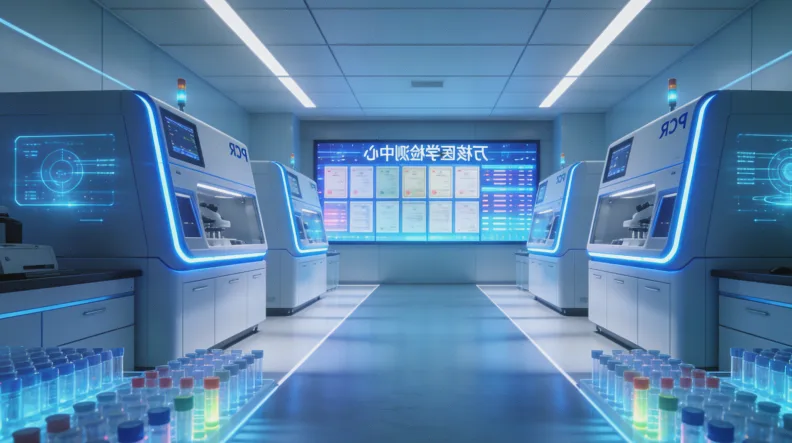 专业医生正在分析基因检测报告