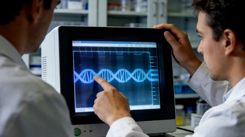 基因检测实验室分析工作场景