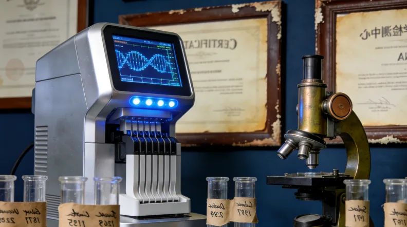 医生与患者共同查看基因检测报告