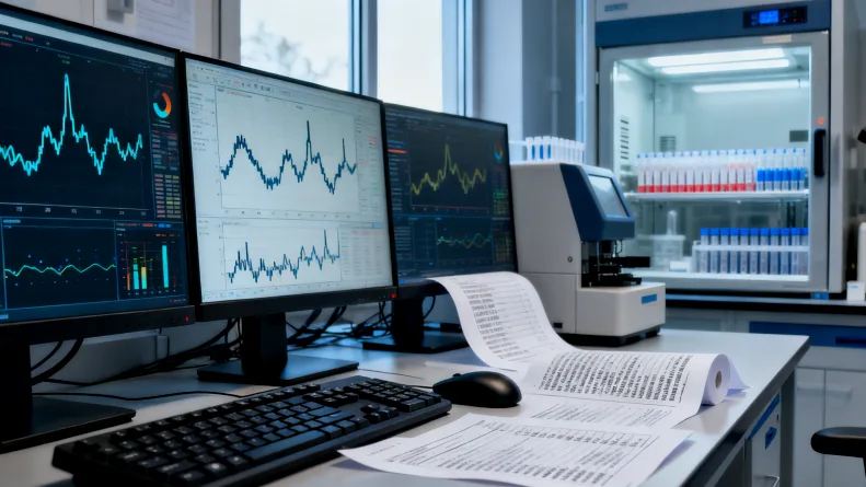 病理医生在显微镜下观察组织切片