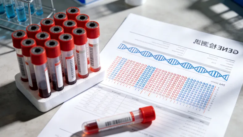 医生与患者共同查看基因检测报告