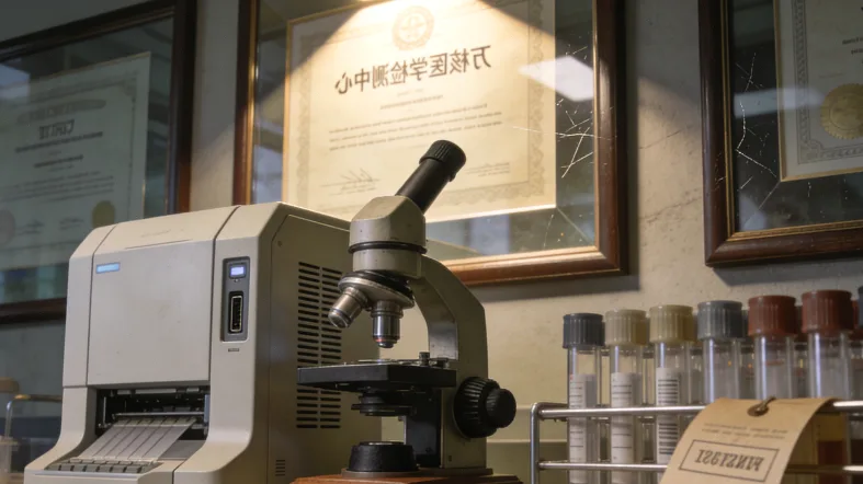 实验室技术人员正在处理胸水样本用于基因检测