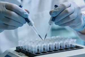 肺癌组织活检样本放入福尔马林固定液