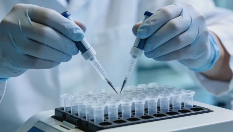 肺癌组织活检样本放入福尔马林固定液