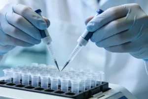 EGFR基因19外显子缺失与21外显子L858R突变模式示意图