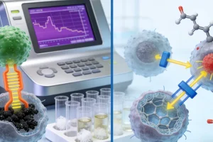 乳腺癌细胞与雌激素受体作用示意图