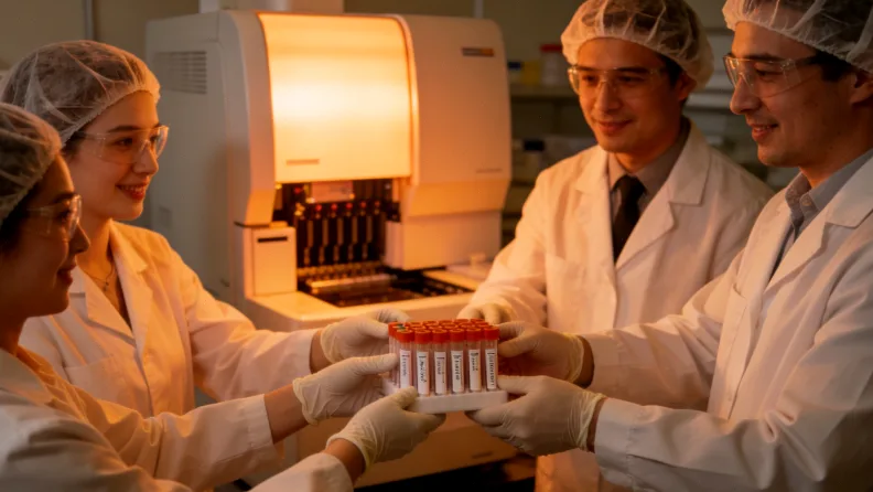 血液样本与检测报告示意图