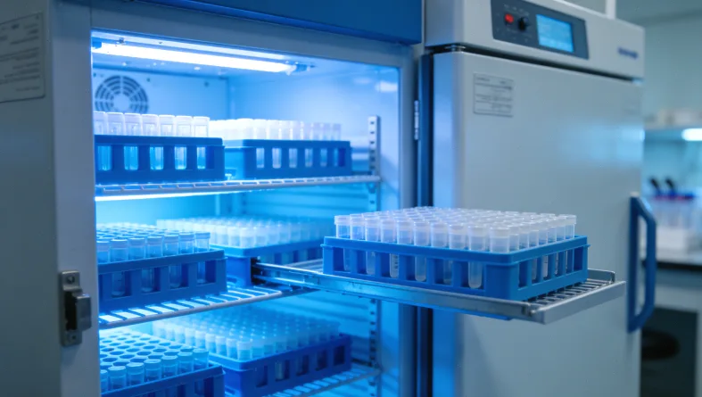 医生与患者共同查看基因检测报告示意图