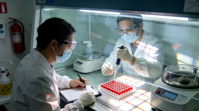 乳腺导管结构示意图，显示DCIS与浸润癌的区别