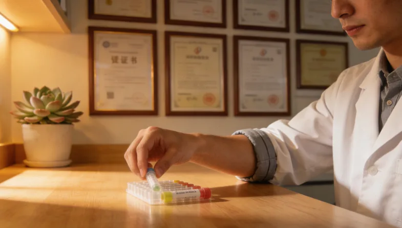 医生与患者共同查看基因检测报告