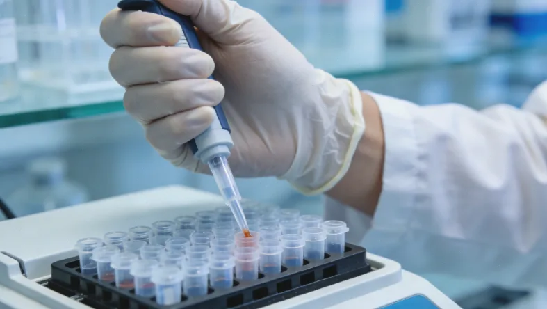 展示BRCA基因突变与健康基因的对比示意图