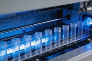 病理科医生在显微镜下评估旧切片质量