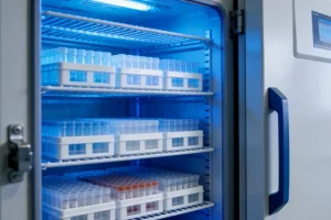 超声引导下乳腺空心针穿刺活检操作示意图