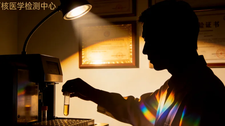 乳腺癌活检穿刺过程的医学示意图