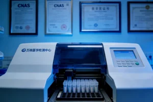 医生与患者讨论基因检测报告