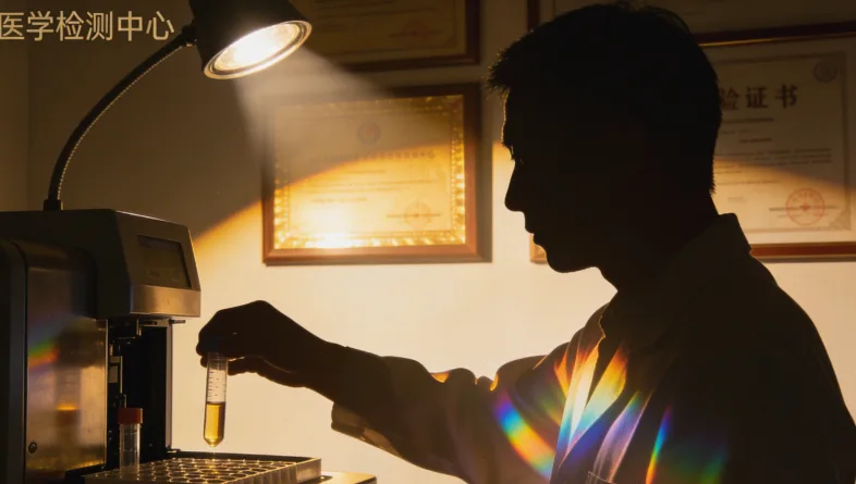 医生与患者面对面沟通遗传检测报告