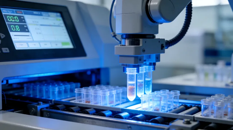 医生与乳腺癌患者讨论基因检测报告