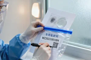 医生与患者共同查看NGS报告示意图