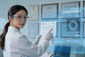 医生与患者讨论基因检测报告的场景