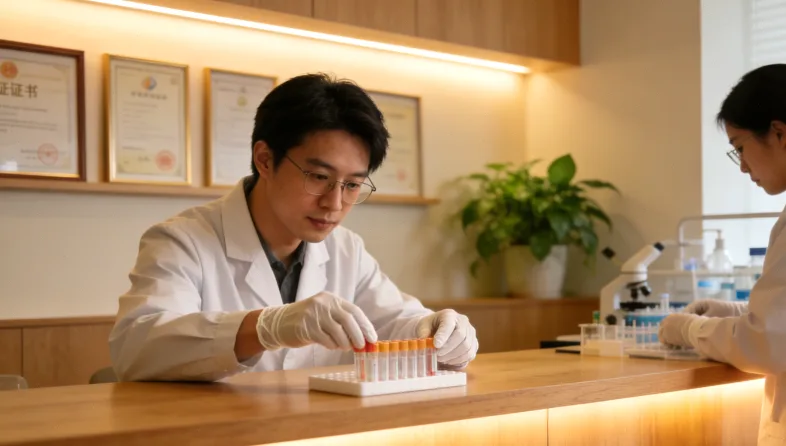 FISH检测原理示意图：红绿荧光探针标记ALK基因